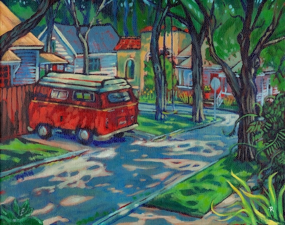 Original Acrylic Painting on Canvas Board (8" x 10"), Boise Summer