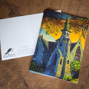 Set of 12 - 4" x 6" Postcards from original oil painting of St. Luke's in Tacoma, WA