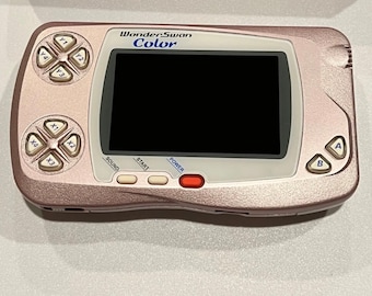 Pearl Pink Bandai WonderSwan Color WSC w/ Backlit IPS LCD Screen