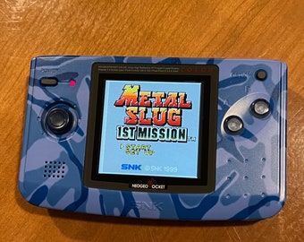 Neo Geo Pocket Color Camo Blue Model  Full Size IPS Q5