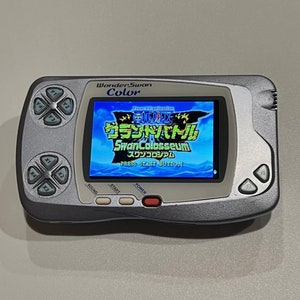 Pearl Blue Bandai WonderSwan Color WSC w/ Backlit IPS LCD Screen image 1