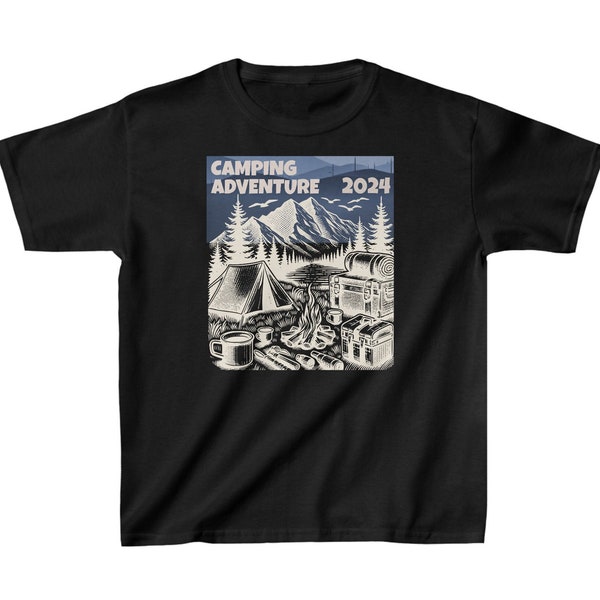 Kids Tee - Camping outdoor adventure T-shirt , kids shirt giftful