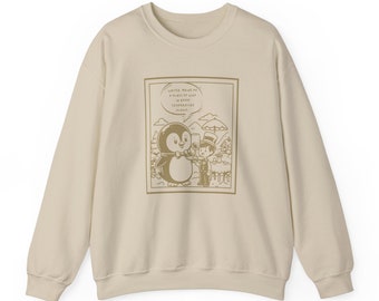 Funny sweatshirt, Penguin jokes sweatshirt, Wine funny jokes print, cartoon print