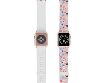 Bracelet de montre sur le thème floral pour montre intelligente, bracelet imprimé à motif floral, cadeau de remerciement pour un enseignant, cadeau pour l'obtention du diplôme, cadeau pour maman