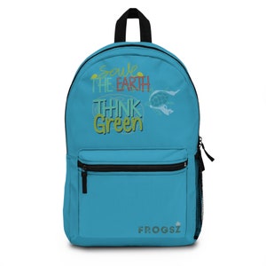 Save the earth think green backpack zdjęcie 1