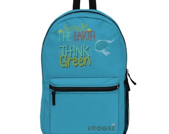 Save the earth think green Backpack