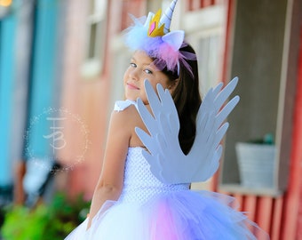 Princess Celestia Tutu Dress, Pony Tutu Dress, Pony Costume, Unicorn Tutu Dress, Tutu Dress