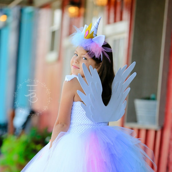 Princess Celestia Tutu Dress, Pony Tutu Dress, Pony Costume, Unicorn Tutu Dress, Tutu Dress