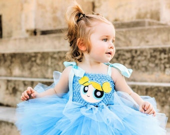 Bubbles Tutu Dress, Powerpuff Girls Costume, Tutu Dress