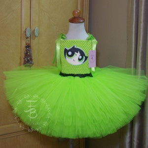 Buttercup Tutu Dress, Powerpuff Girls Costume Tutu Dress