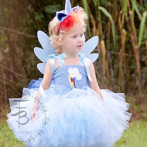 Rainbow Dash Tutu Dress, My Little Pony Costume, Unicorn Tutu Dress