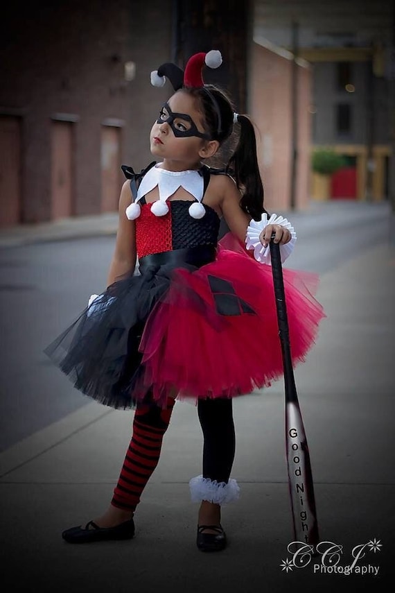 Tutú azul y rojo para mujer, Tutú Harley Quinn para mujer