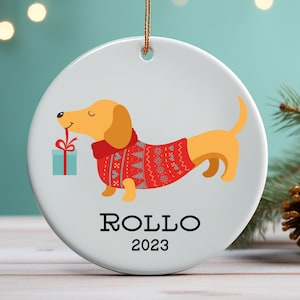 Weiner Dog Ornament, Dachshund Christmas Ornament, Weenie Dog Ornament, Dachshund Ornament, First Dog Christmas, Daschund Ornament