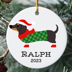 Weenie Dog Ornament, Dachshund Christmas Ornament, Weiner Dog Ornament, Dachshund Ornament, First Dog Christmas, Daschund Ornament