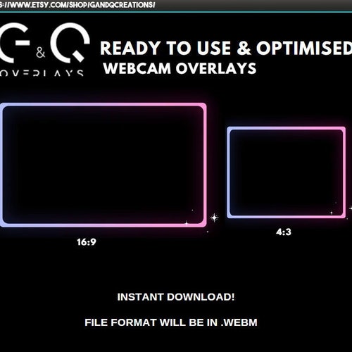 Animated cam Frame Twinkle Effect / Twitch cam / Etsy