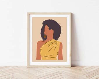 Black Woman Wall Art/ African American Wall Art/  INSTANT DOWNLOAD digital print