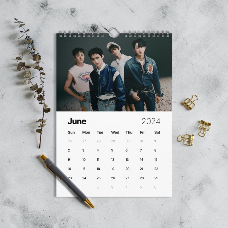 Kpop Stray Kids Wall Calendar 2024 Custom Stray Kids 2024 Calendar Etsy