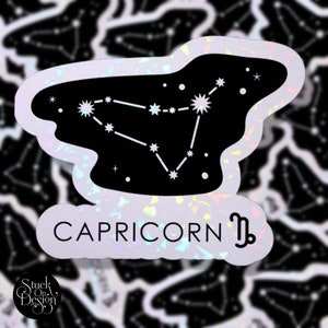 Capricorne Constellation Zodiac Sticker | Autocollants en vinyle | Autocollants pour ordinateur portable | Autocollants imperméables | | de décalcomanie de voiture | du zodiaque Astrologie