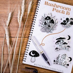 Mushroom Stickers B | Vinyl Stickers | Laptop Stickers | Waterproof Stickers | Car Decal | Cottagecore | Fungi