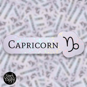 Nom du signe du zodiaque Capricorne | Autocollants en vinyle | Autocollants pour ordinateur portable | Autocollants imperméables | | de décalcomanie de voiture | du zodiaque Astrologie