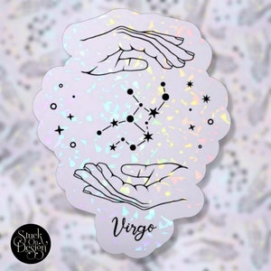 Virgo Constellation Hands Zodiac Sticker | Vinyl Stickers | Laptop Stickers | Waterproof Stickers | Car Decal | Zodiac | Astrology