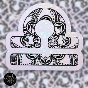 Libra Mandala Sign Zodiac Sticker | Vinyl Stickers | Laptop Stickers | Waterproof Stickers | Car Decal | Zodiac | Astrology
