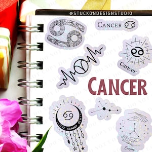 Cancer Zodiac Stickers B | Vinyl Stickers | Laptop Stickers| Waterproof Stickers | Car Decal | Zodiac | Astrology