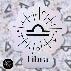 Libra Line Burst Zodiac Sticker | Vinyl Stickers | Laptop Stickers | Waterproof Stickers | Car Decal | Zodiac | Astrology