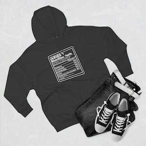 Aries Nutrition Facts 2 - Unisex Premium Pullover Hoodie