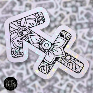 Adesivo Mandala Sagittario: Decalcomania olografica dell&#39;astrologia zodiacale