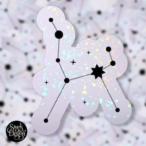 Sagittarius Light Constellation Zodiac Sticker / Adesivi in vinile / Adesivi per laptop / Adesivi impermeabili / Decalcomania per auto / Zodiaco / Astrologia