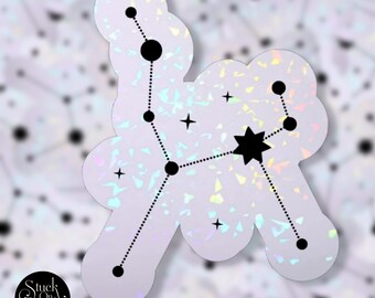 Sagittarius Constellation Sticker: Holographic Vinyl Astrology Decal