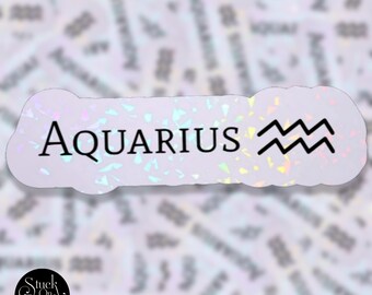 水瓶座のホログラフィック防水ステッカー