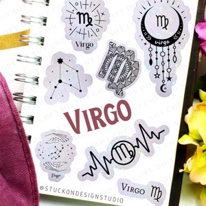 Virgo Zodiac Stickers B | Vinyl Stickers | Laptop Stickers | Waterproof Stickers | Car Decal | Zodiac | Astrology