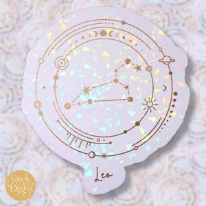 Leo Gold Constellation Zodiac Sticker | Vinyl Stickers | Laptop Stickers | Waterdichte Stickers | Auto Decal | Dierenriem | Astrologie