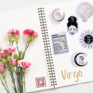 Virgo Zodiac Stickers A | Vinyl Stickers | Laptop Stickers | Waterproof Stickers | Car Decal | Zodiac | Astrology