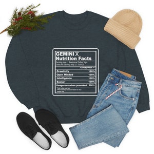 Gemini Nährwert 2 - Unisex Heavy Blend Crewneck Sweatshirt