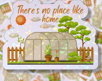 Greenhouse Plant Holographic Sticker: Waterproof Vinyl Decal