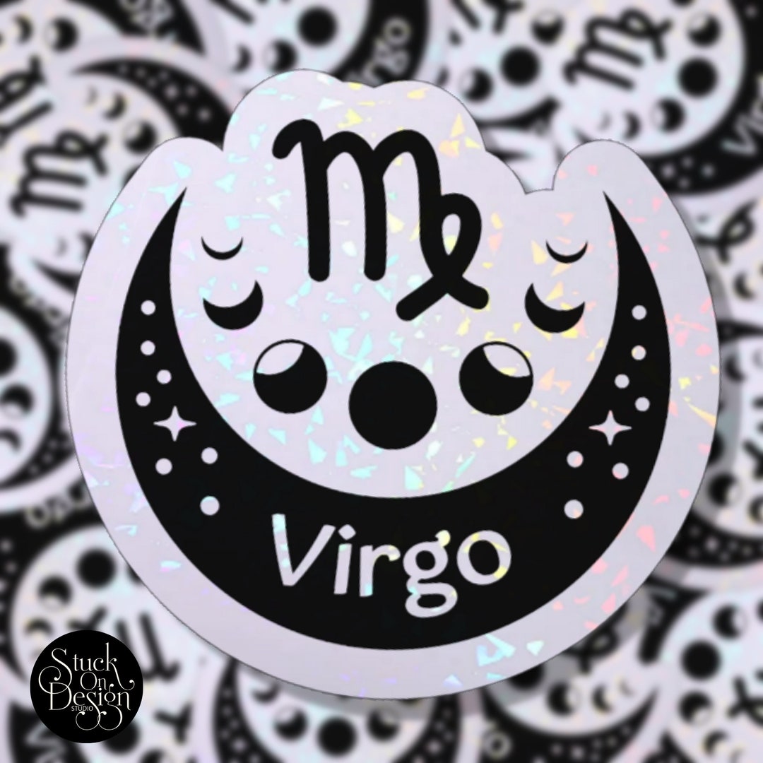 Virgo Moon Phases Zodiac Sticker Vinyl Stickers Laptop Stickers