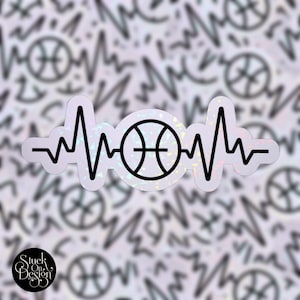 Pisces Heartbeat Sign Zodiac Sticker | Vinyl Stickers | Laptop Stickers | Waterproof Stickers | Car Decal | Zodiac | Astrology