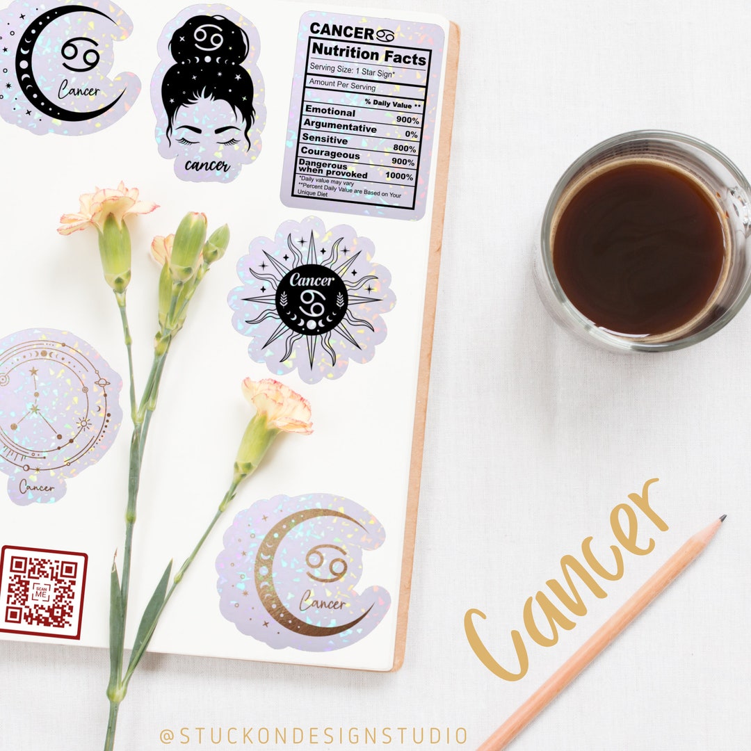 Cancer Zodiac Stickers A | Vinyl Stickers | Laptop Stickers ...
