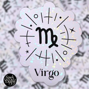 Virgo Line Burst Zodiac Sticker | Vinyl Stickers | Laptop Stickers | Waterproof Stickers | Car Decal | Zodiac | Astrology