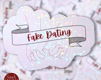 Pegatina de citas falsas: vinilo holográfico de estilo literario
