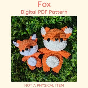 Fox Crochet Amigurumi Pattern Pdf File // NOT PHYSICAL ITEM