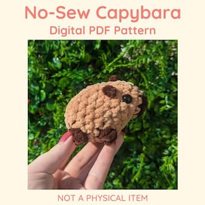 No-Sew baby capibara gehaakt amigurumipatroon pdf-bestand//NIET FYSIEKE ITEM