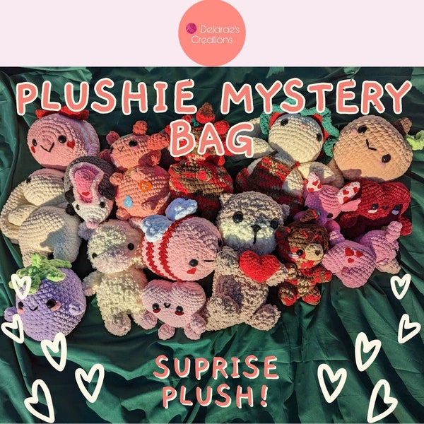 Crochet Plushie Mystery Bag Box / Surprise Plush / Handmade Amigurumi Stuffed Animal