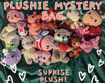 Crochet Plushie Mystery Bag Box / Surprise Plush / Handmade Amigurumi Stuffed Animal