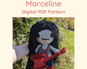 Marceline Häkelmuster PDF-Datei // Amigurumi Plüschtier Vampirkönigin Adventure Time // KEIN PHYSISCHER ARTIKEL