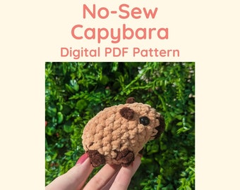 No-Sew Baby Capybara Crochet Amigurumi Pattern Pdf File // NOT PHYSICAL ITEM