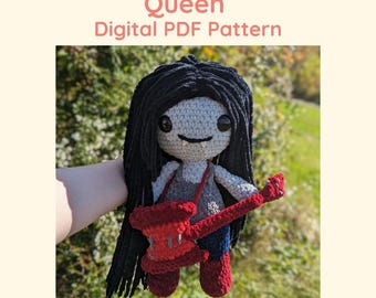 Vampir-Abenteurerkönigin-Muster // PDF-Datei – KEIN PHYSISCHES PRODUKT // Amigurumi-Cartoon-Kawaii-Anleitung zum Häkeln